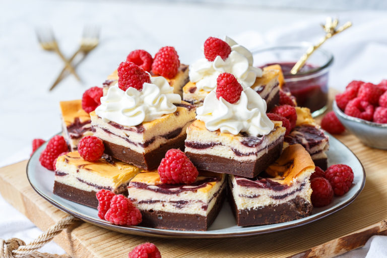 Frambozen Cheesecake Brownies Zoetrecepten